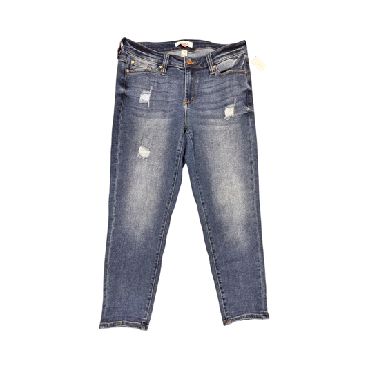 Jeans Straight By Arula In Blue Denim, Size:10