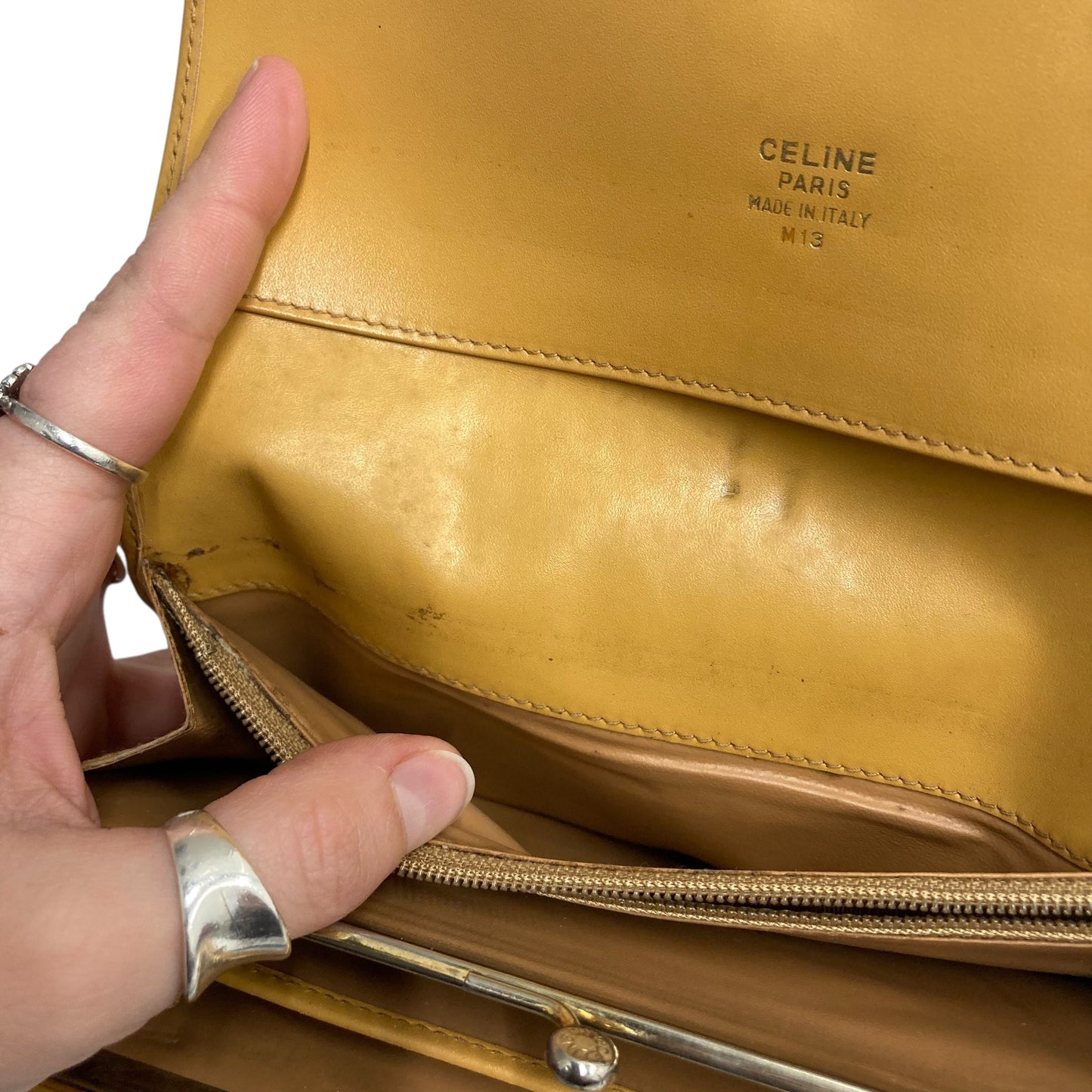 Wallet Luxury Designer By Celine In Brown & Tan, Size:Large