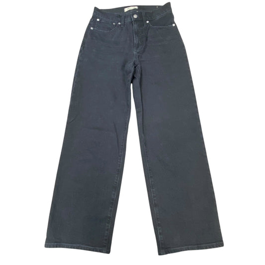 Jeans Wide Leg By Madewell In Black Denim, Size:2P