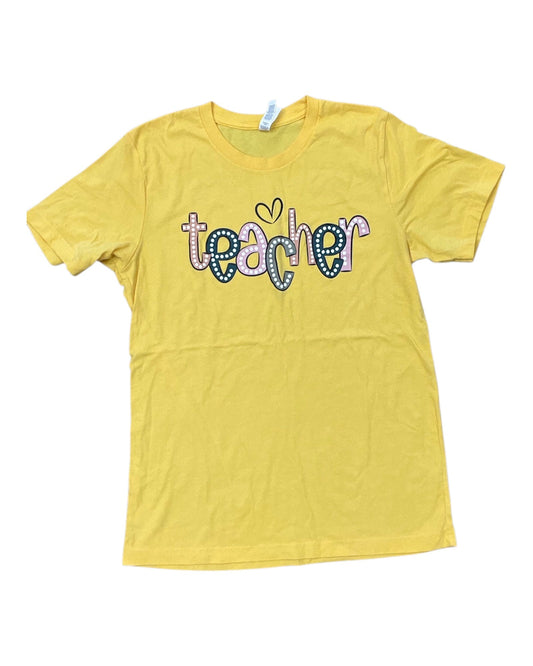 Top Ss By Bella + Canvas In Yellow, Size:M