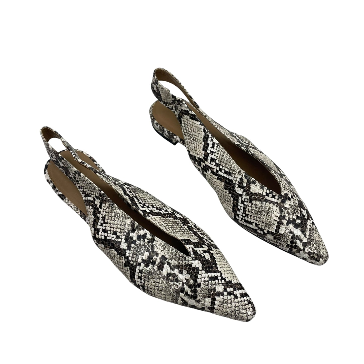 Shoes Flats By Topshop In Snakeskin Print, Size:8.5