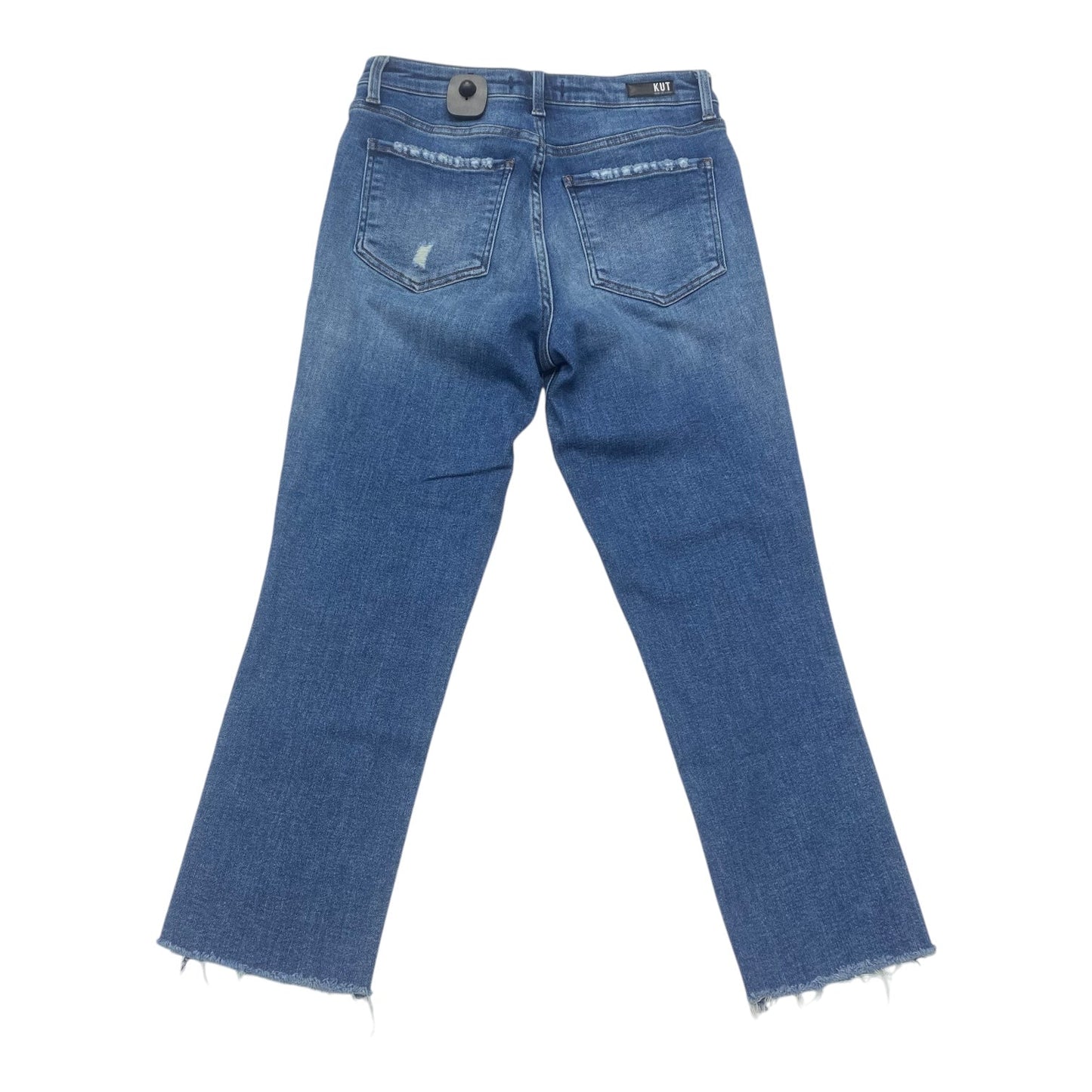 Jeans Straight By Kut In Blue Denim, Size:4