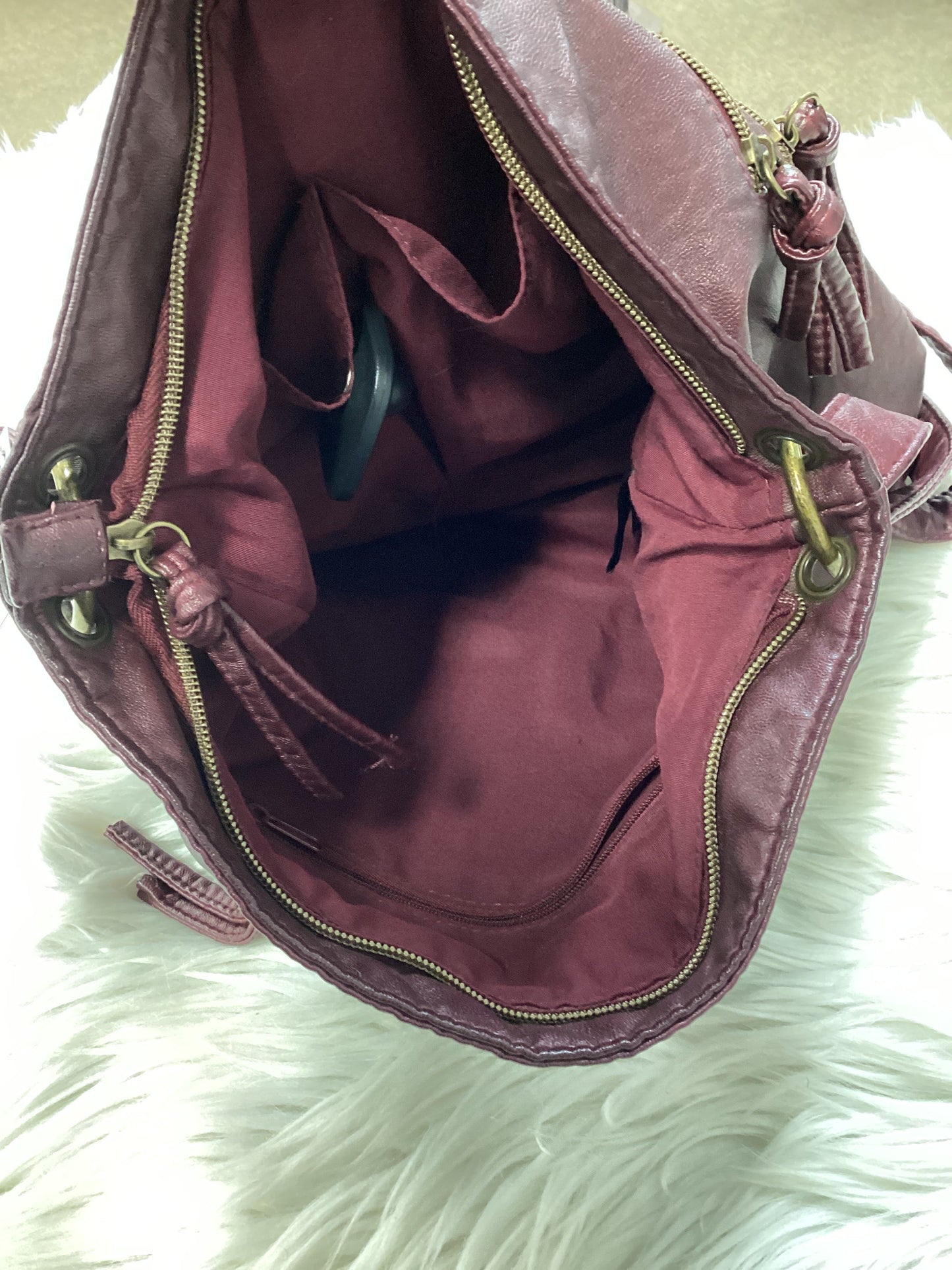 Handbag By Stone Mountain In Purple, Size:Large
