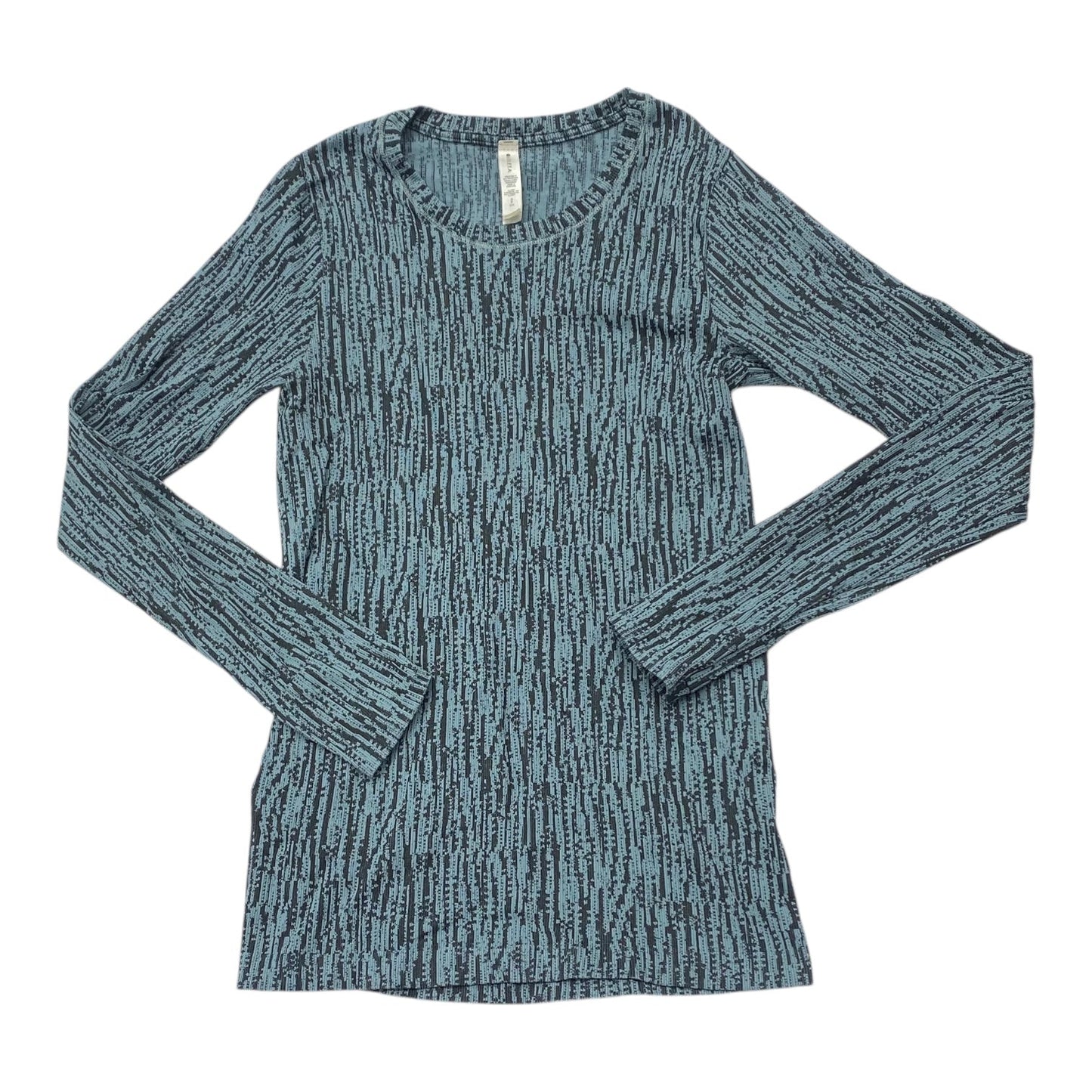 Athletic Top Ls Crewneck By Athleta In Black & Blue, Size:S