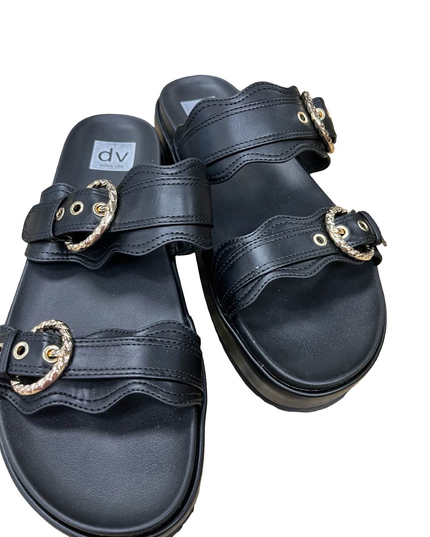Sandals Flats By Dolce Vita In Black, Size:10