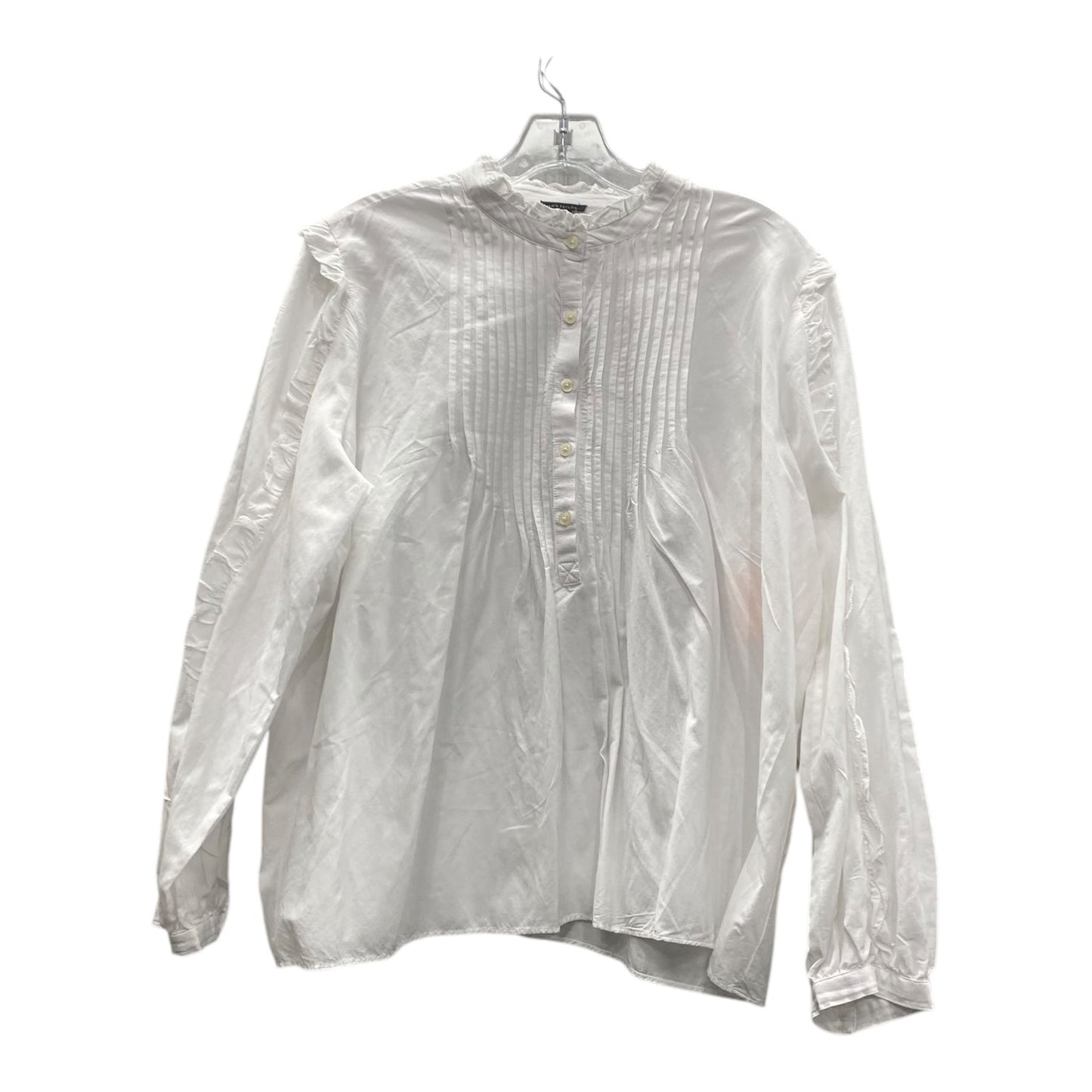 Top Ls By Ann Taylor In White, Size:Xl