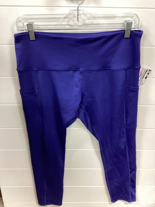Athletic Capris By Nyl Wear In Purple, Size:L