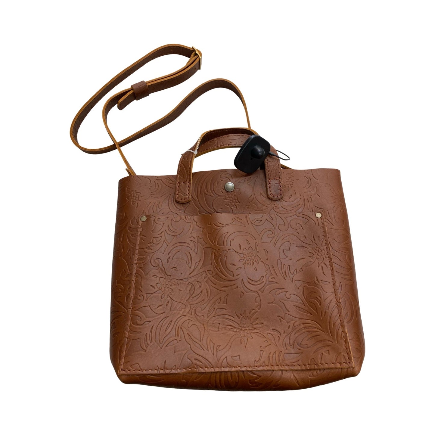 Handbag Leather By Portland Leather In Brown, Size:Medium