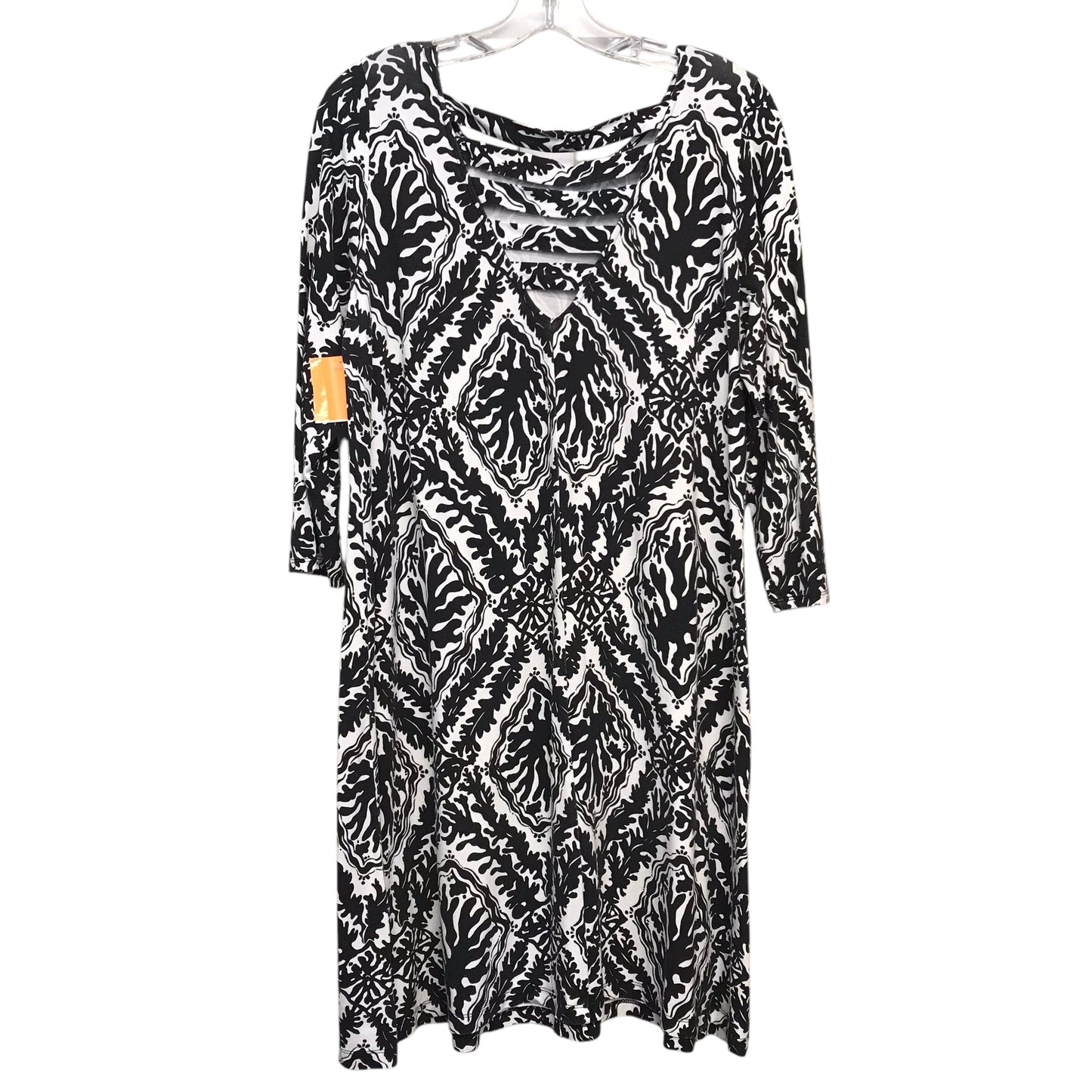 Dress Designer By Lilly Pulitzer In Black & White, Size:L