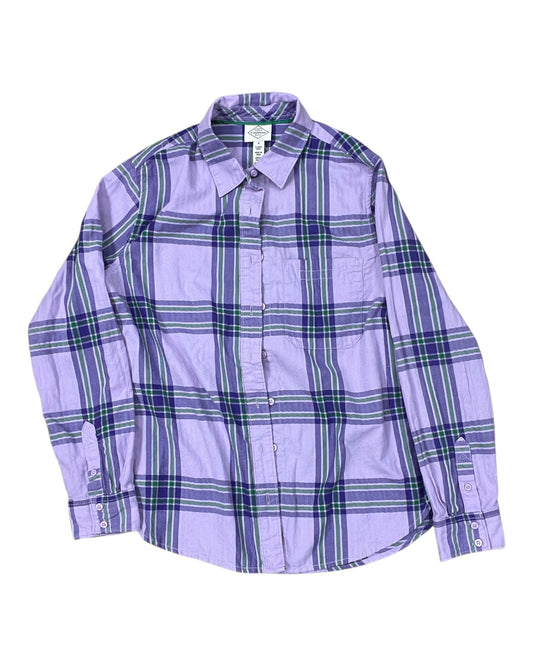 Blouse Ls By St Johns Bay In Purple, Size:S
