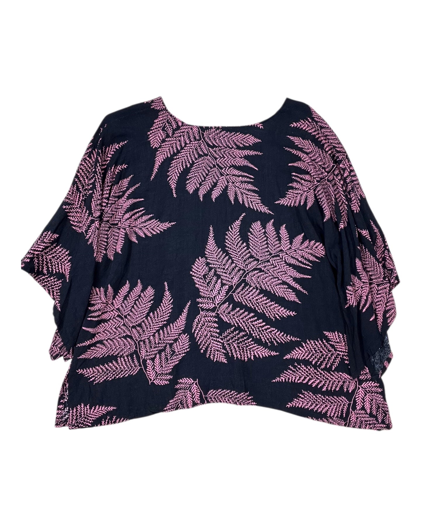 Top Ss By Clothes Mentor In Black & Pink, Size:L