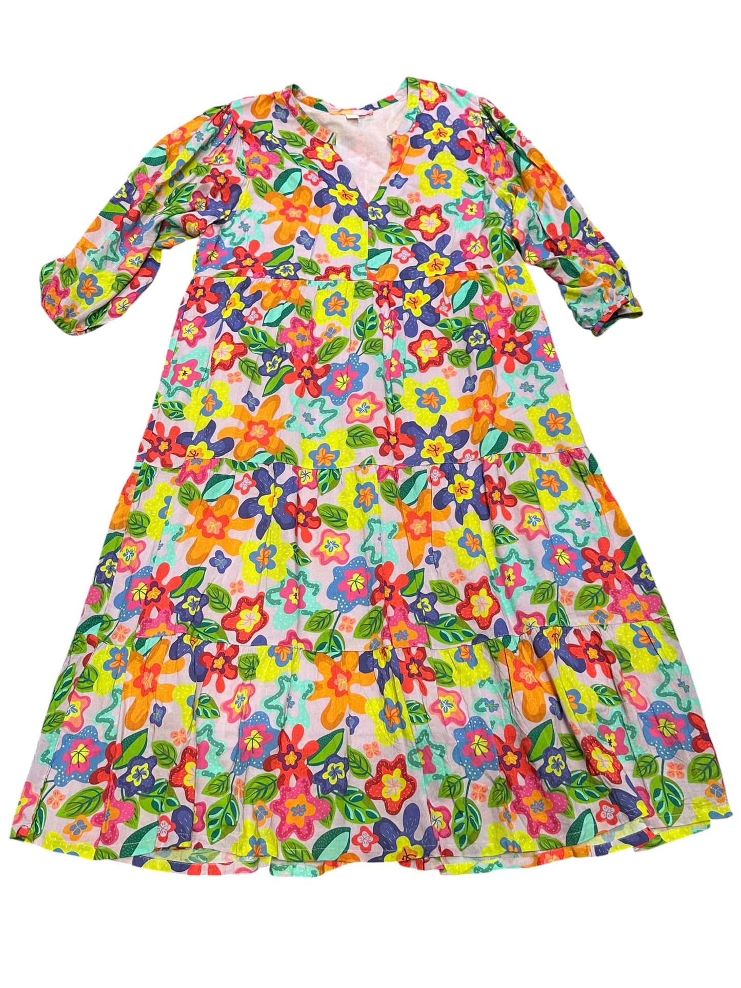 Dress Casual Maxi By Cma In Multi, Size:L
