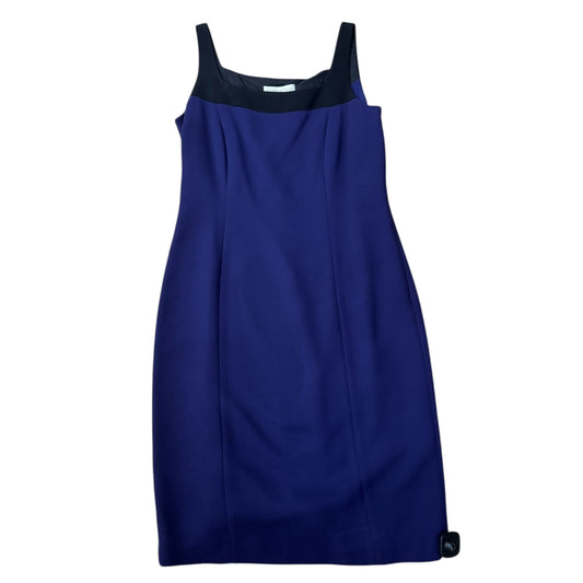 Dress Casual Midi By Casual Corner In Black & Purple, Size:M