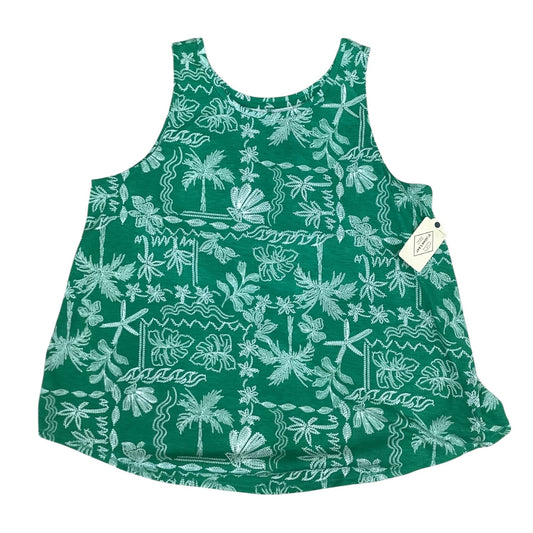 Top Sleeveless By St Johns Bay In Green, Size:1X