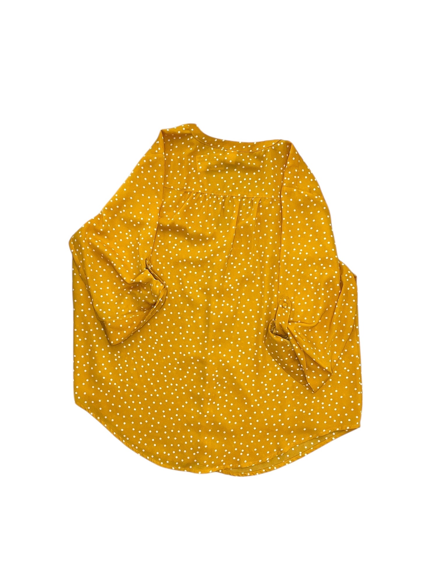 Top 3/4 Sleeve Basic By Torrid In Yellow, Size:Xl