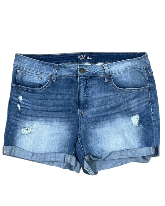 Shorts By Time And Tru In Blue Denim, Size:16