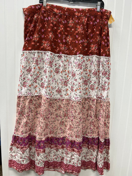 Skirt Maxi By Arula In Floral Print, Size:2X