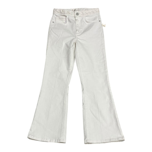 Jeans Boot Cut By Frame In White Denim, Size:0