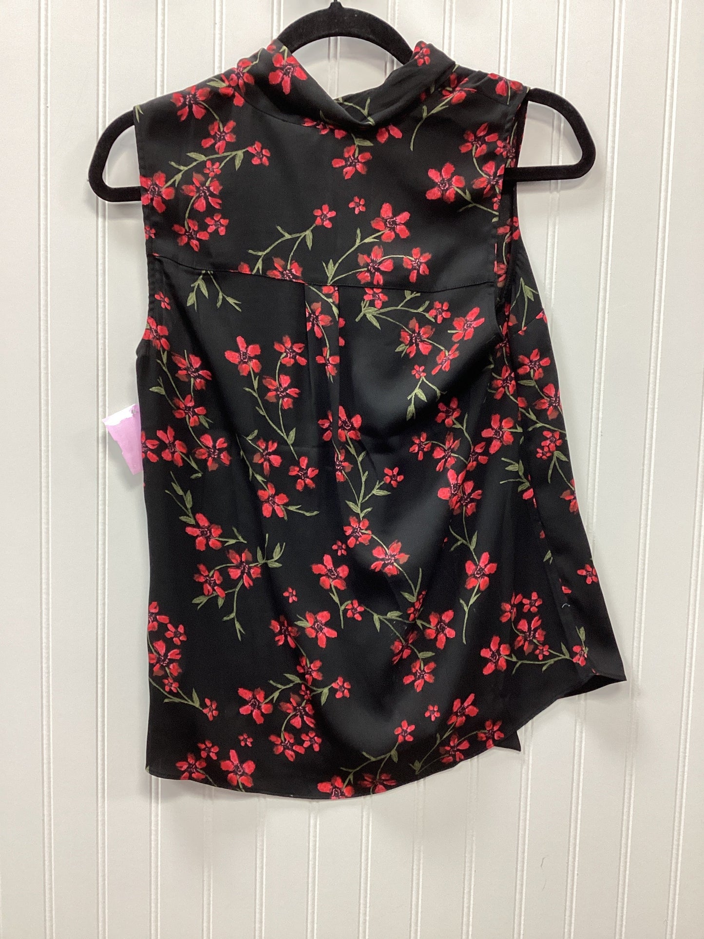 Blouse Sleeveless By Cmc In Black & Red, Size:S