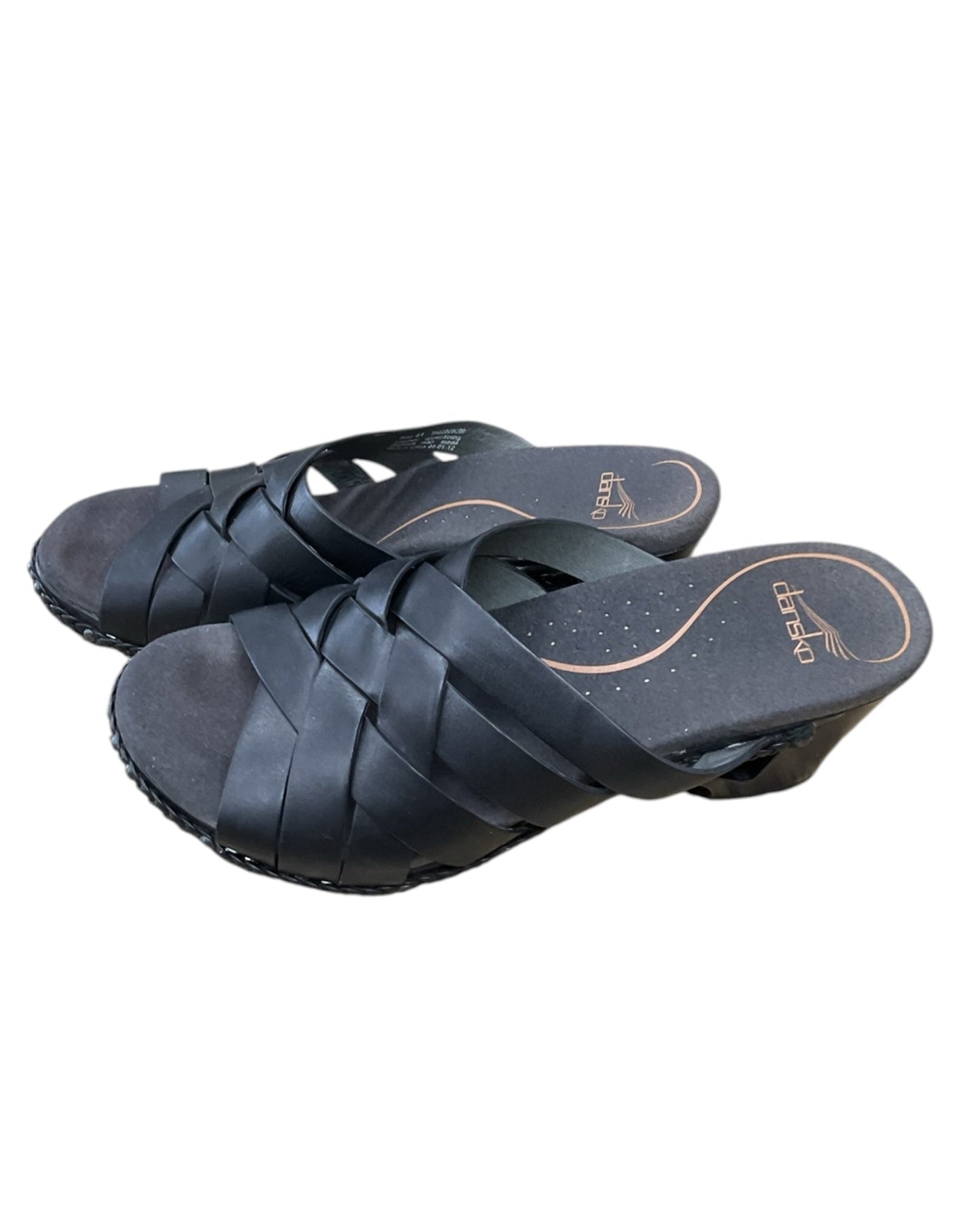 Sandals Heels Block By Dansko In Black, Size:10.5
