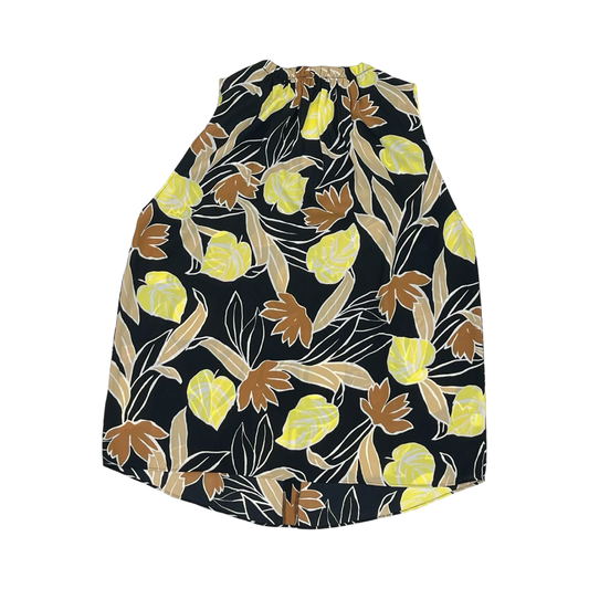 Blouse Sleeveless By Ann Taylor In Blue & Yellow, Size:Lp
