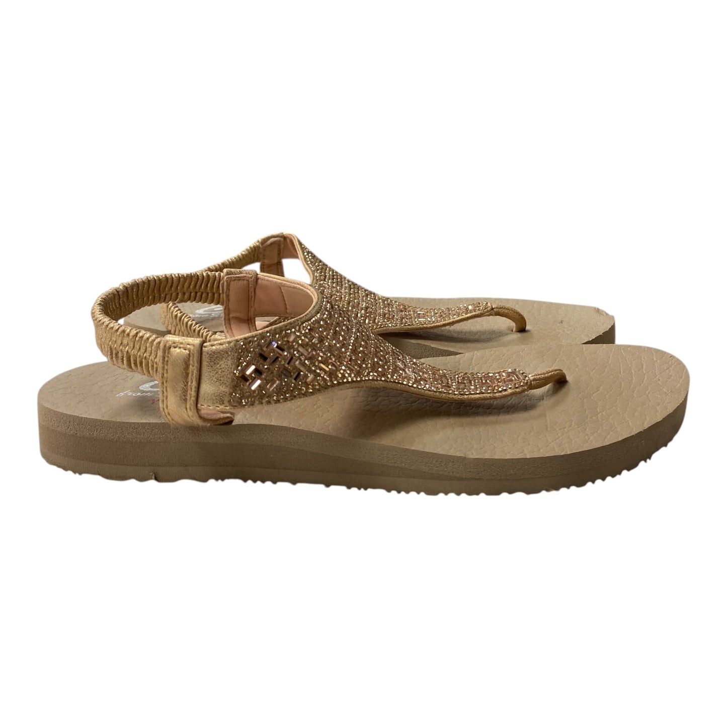 Sandals Flats By Skechers In Rose Gold, Size:10