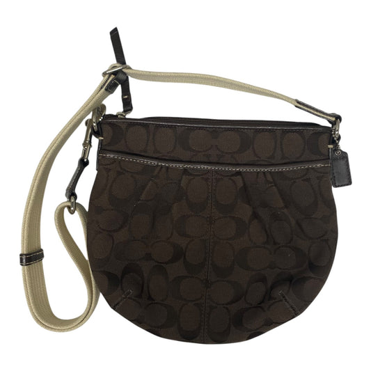 Crossbody Designer By Coach In Brown, Size:Small