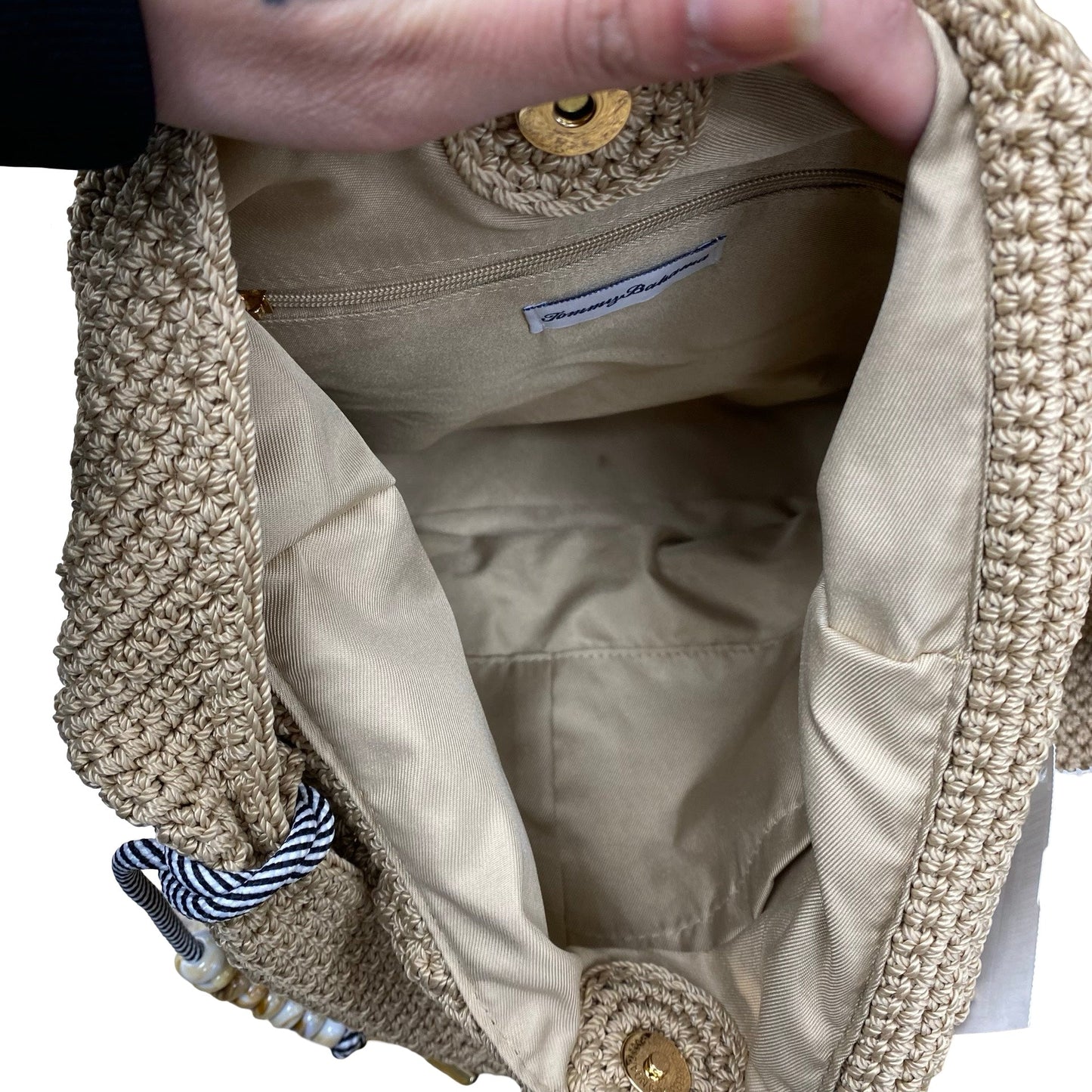 Handbag By Tommy Bahama In Beige, Size:Medium