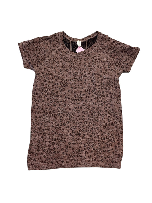 Athletic Top Ss By Athleta In Leopard Print, Size:L