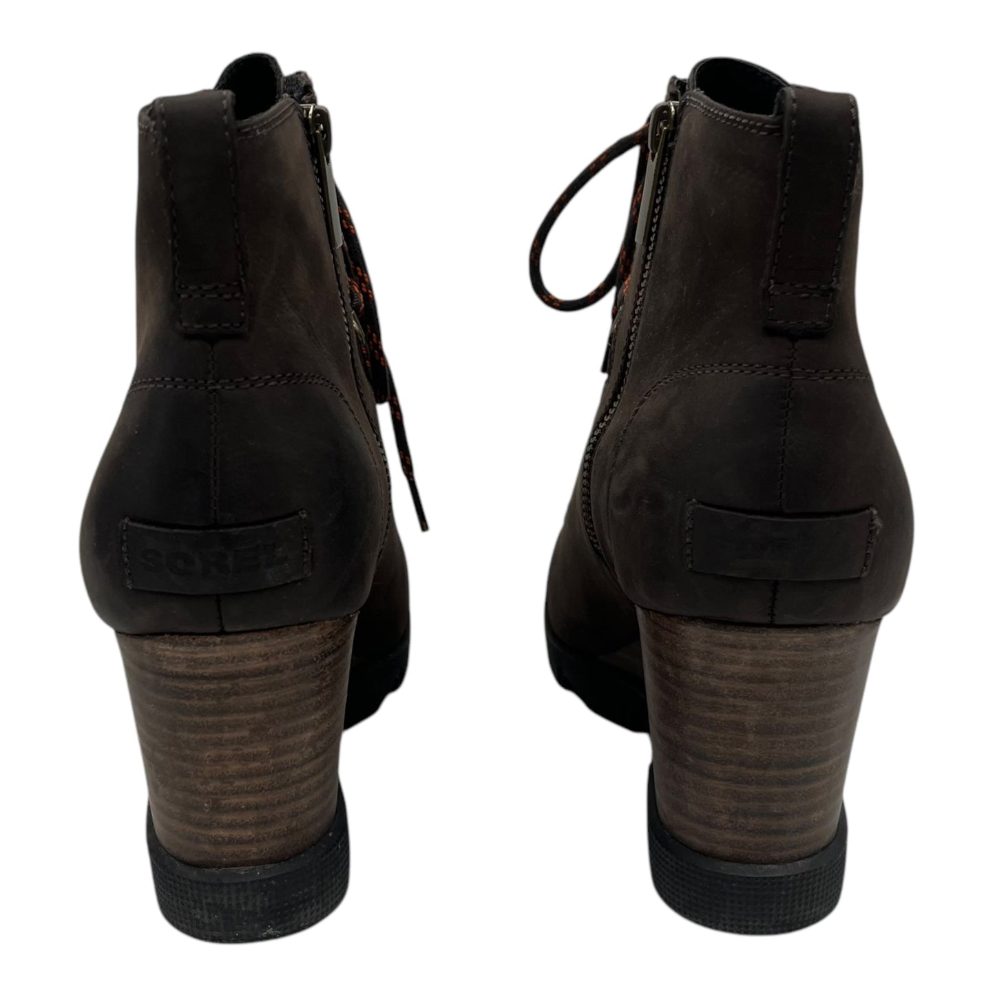 Boots Ankle Heels By Sorel In Brown, Size:11
