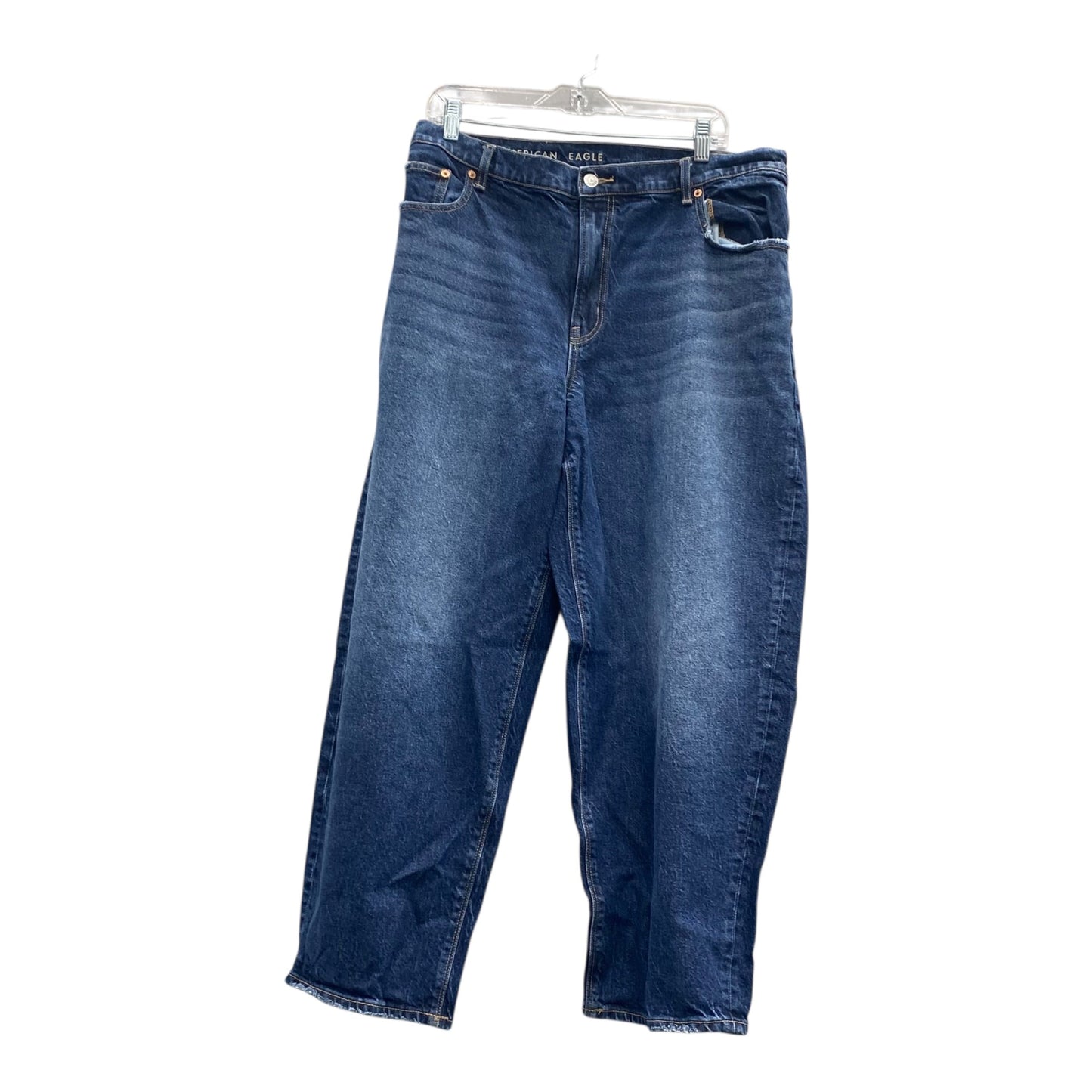 Jeans Straight By American Eagle In Blue Denim, Size:18