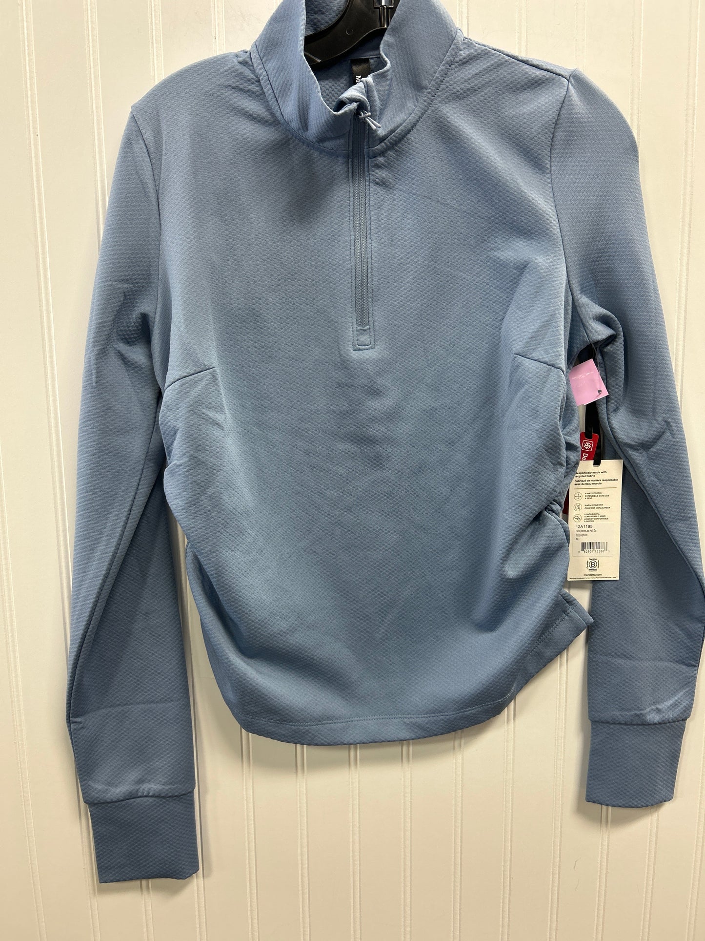 Athletic Top Ls Collar By Mondetta In Blue, Size:M