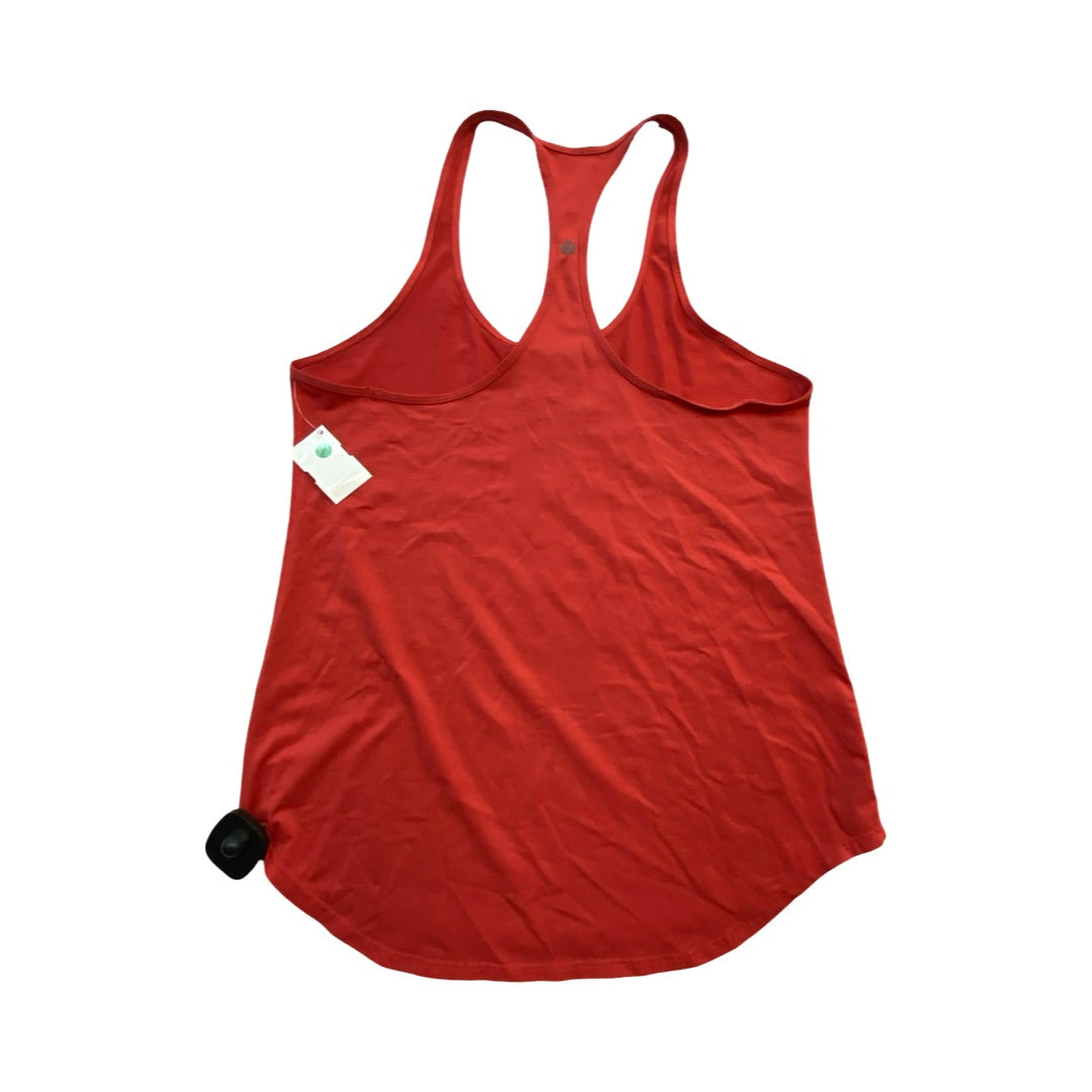 Athletic Tank Top By Lululemon In Orange, Size:M