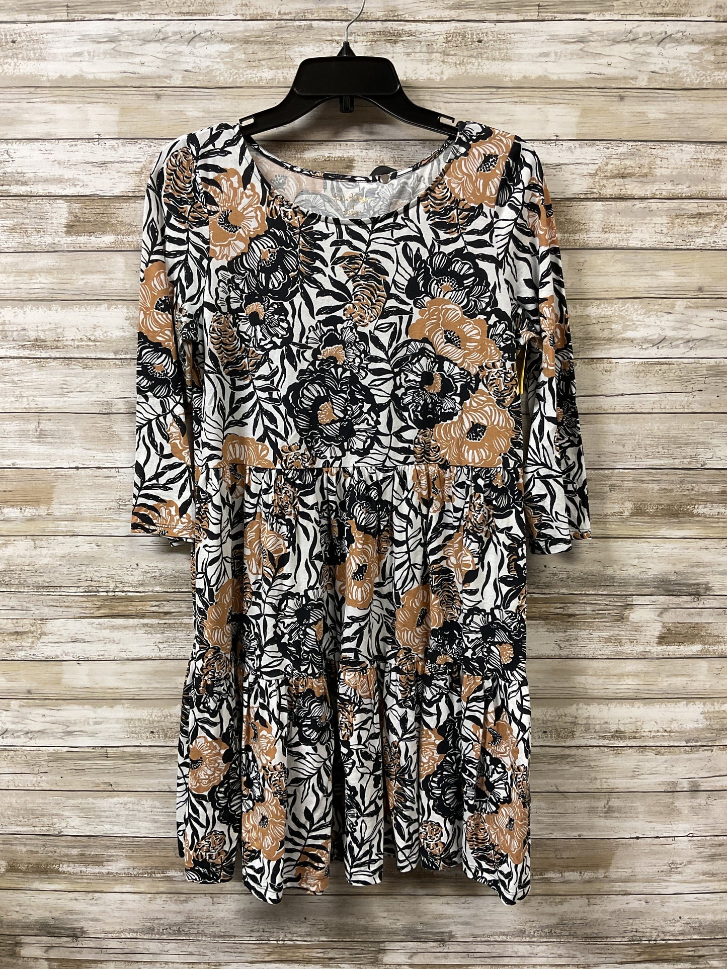 Dress Designer By Lilly Pulitzer In Black & Tan, Size:M