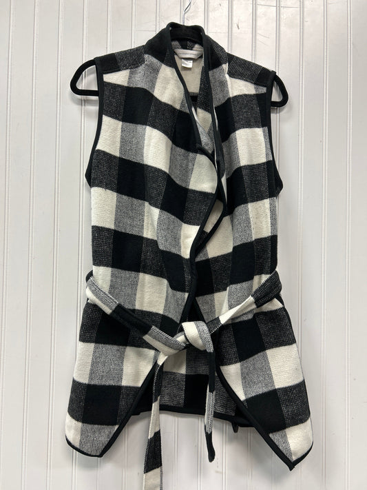 Vest Fleece By Christopher And Banks In Black & White, Size:M