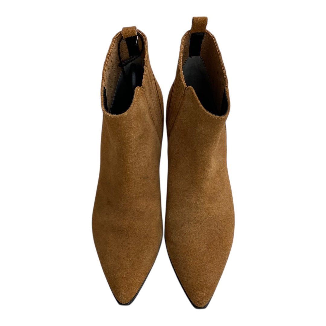 Boots Ankle Heels By Marc Fisher In Tan, Size:7.5