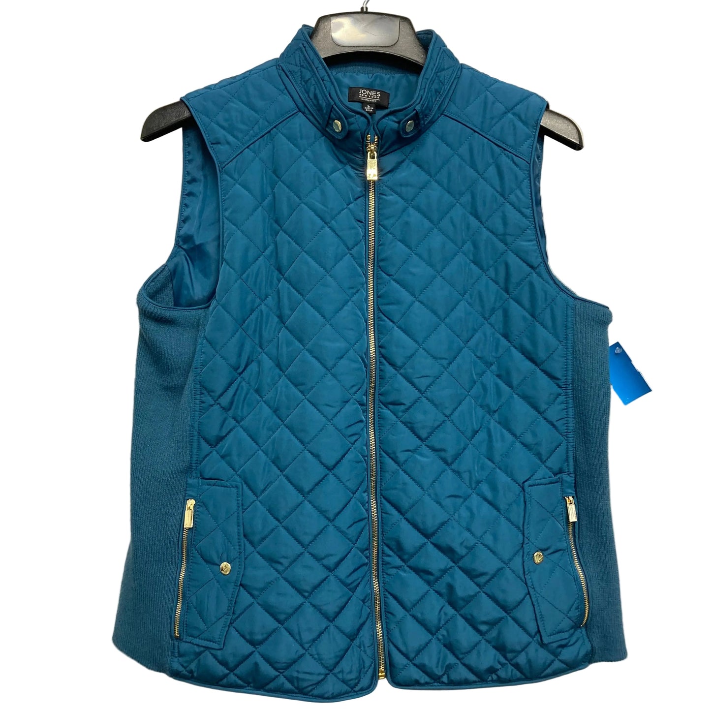 Vest Puffer & Quilted By Jones New York In Blue, Size:L