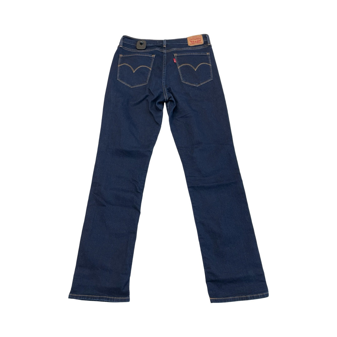 Jeans Straight By Levis In Blue Denim, Size:10