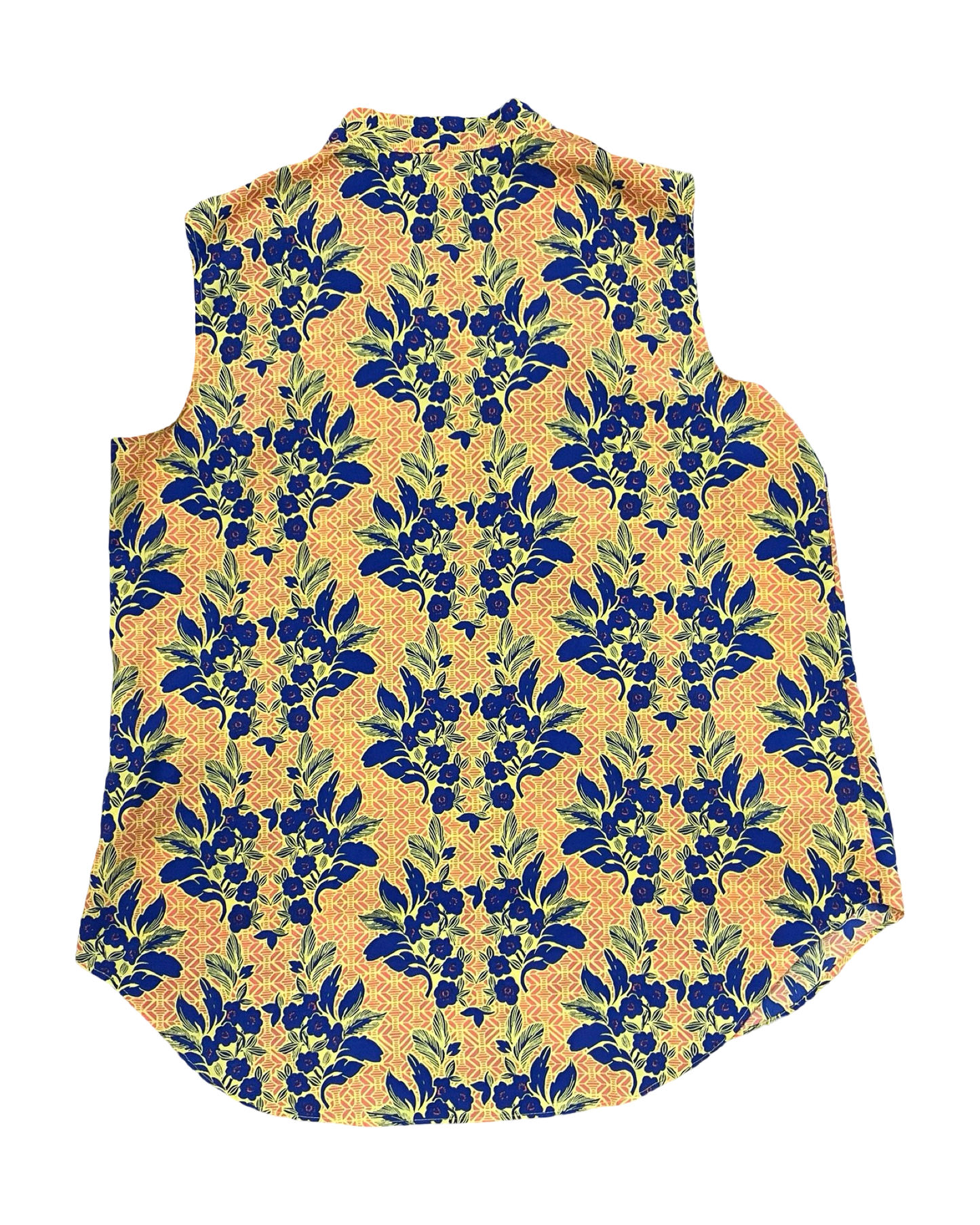 Top Sleeveless By Jaclyn Smith In Blue & Orange, Size:1X