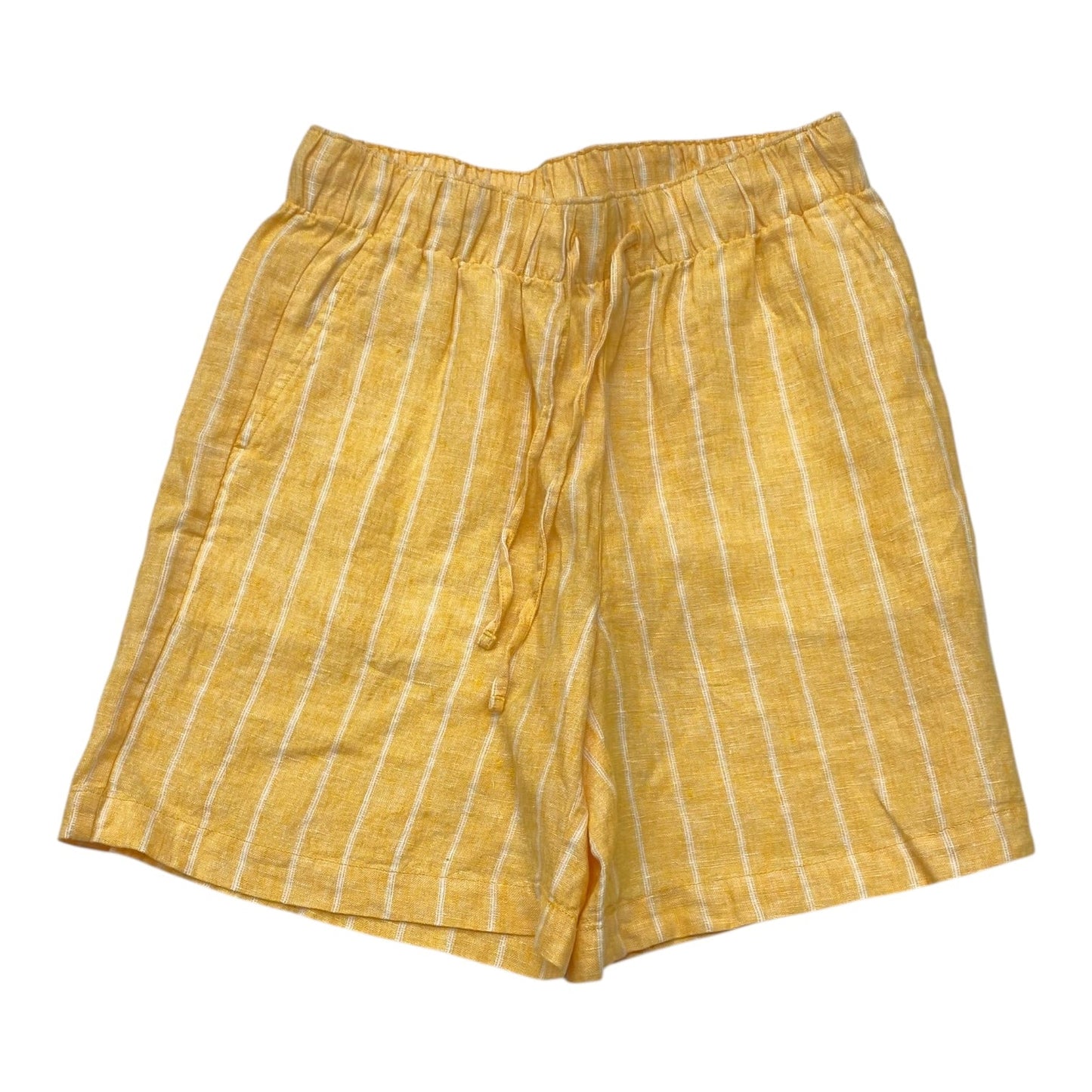 Shorts By Lands End In White & Yellow, Size:S