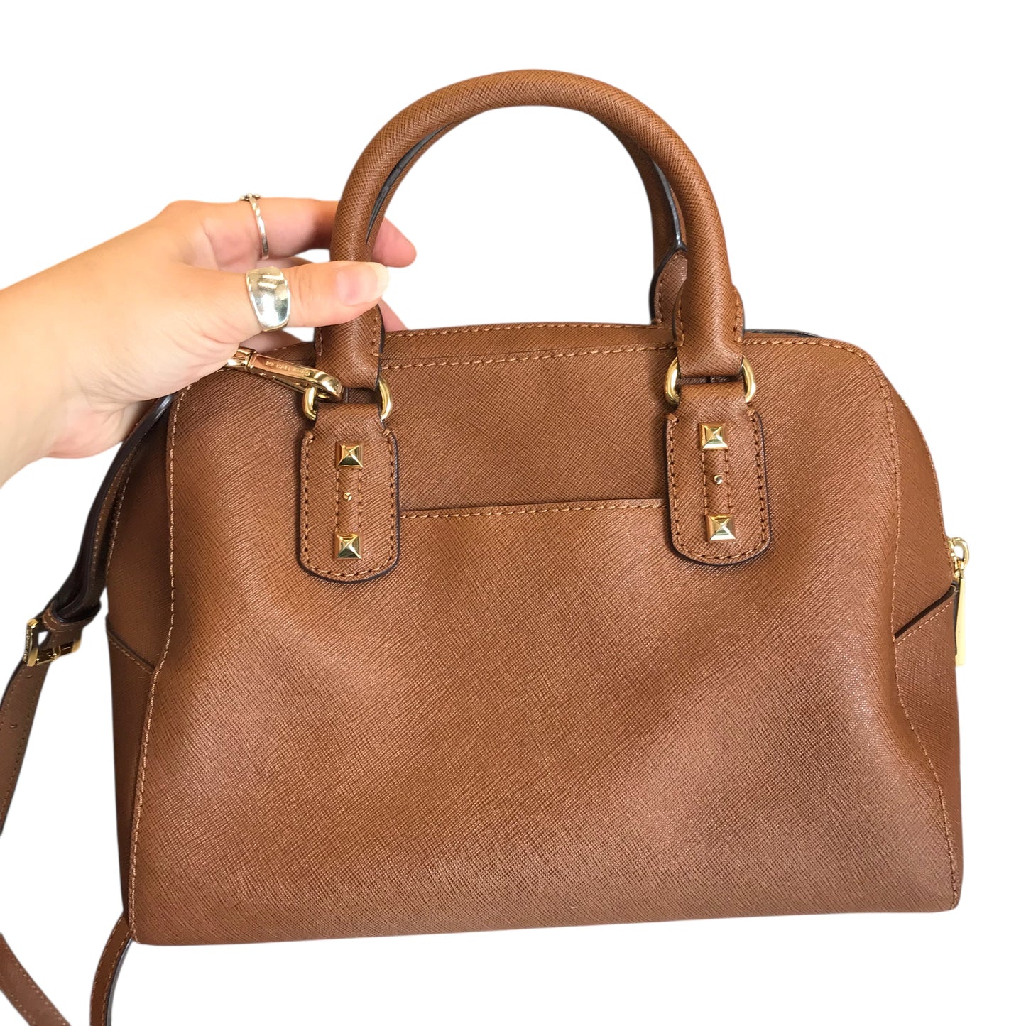 Handbag Designer By Michael Kors In Tan, Size:Medium