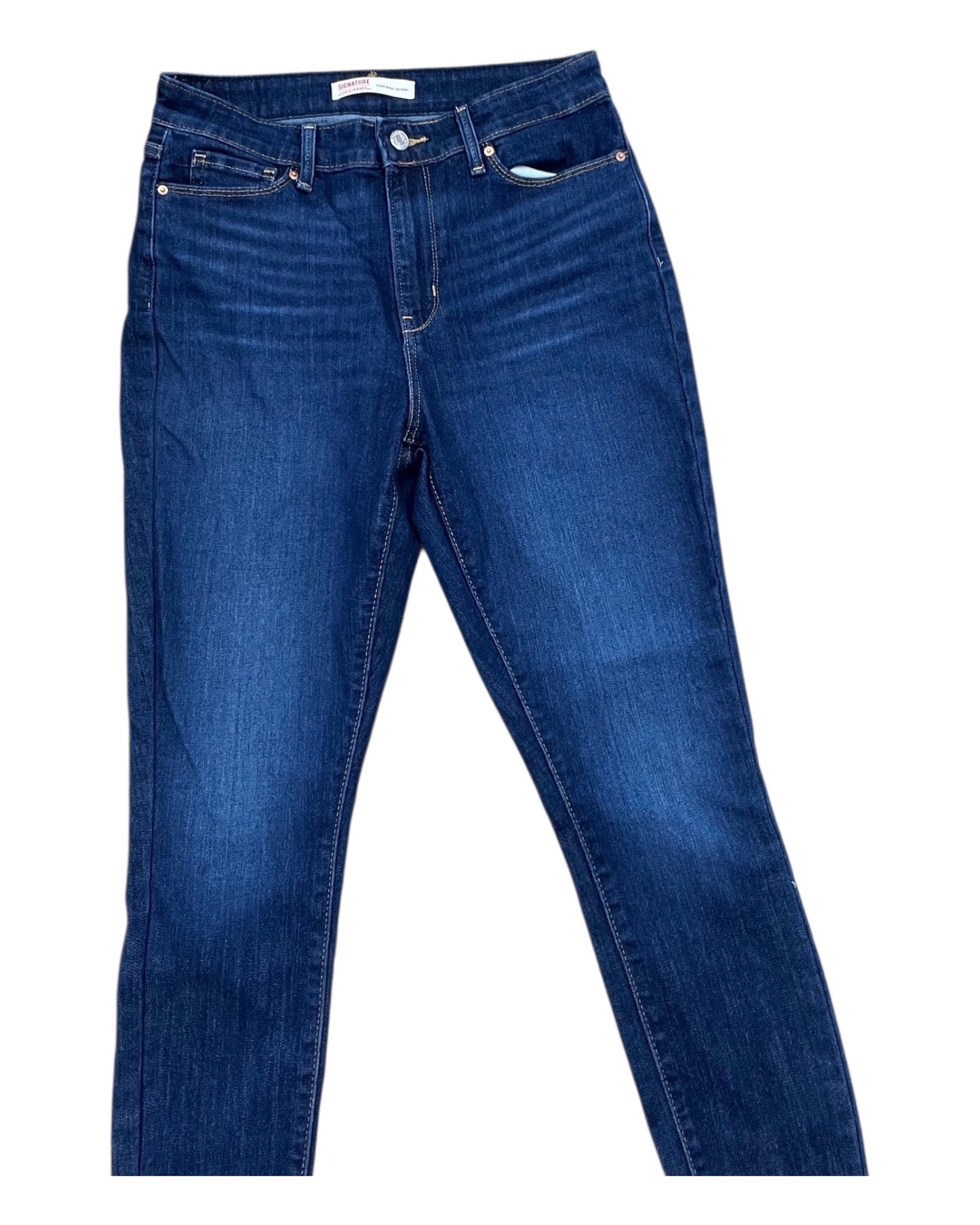 Jeans Skinny By Levis In Blue Denim, Size:8