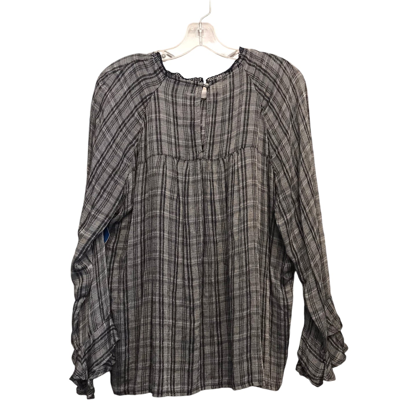 Top Ls By Lucky Brand In Plaid Pattern, Size:Xl