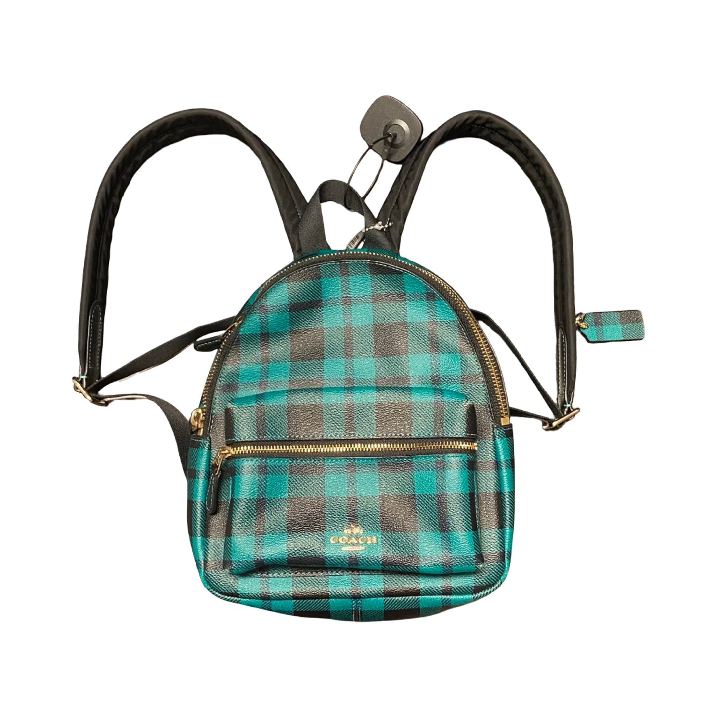 Backpack Designer By Coach In Black & Green, Size:Small