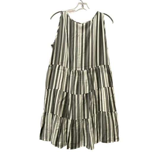 Dress Casual Midi By Gibson And Latimer In Grey & White, Size:L