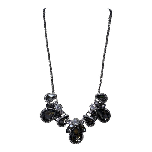 Necklace Statement By Bella In Black & Silver
