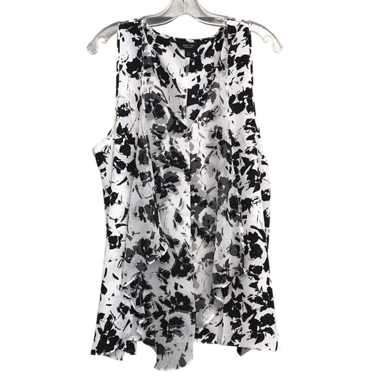 Top Sleeveless By Simply Vera In Black & White, Size:Xs