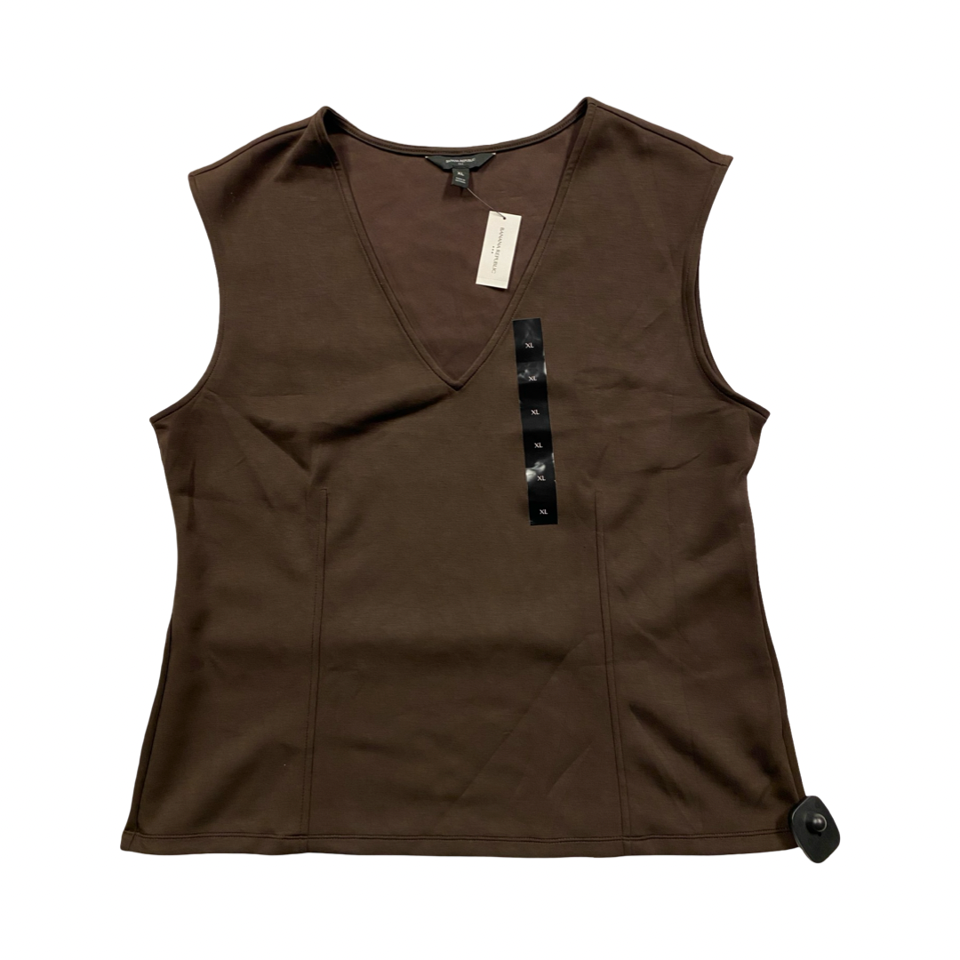 Top Sleeveless By Banana Republic In Brown, Size:Xl