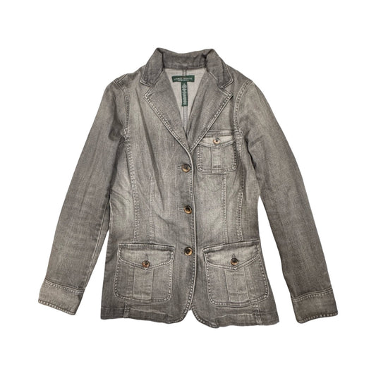 Jacket Denim By Lauren By Ralph Lauren In Grey, Size:6