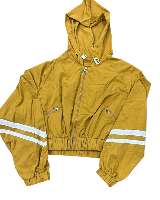 Jacket Windbreaker By Love Tree In Gold, Size:M